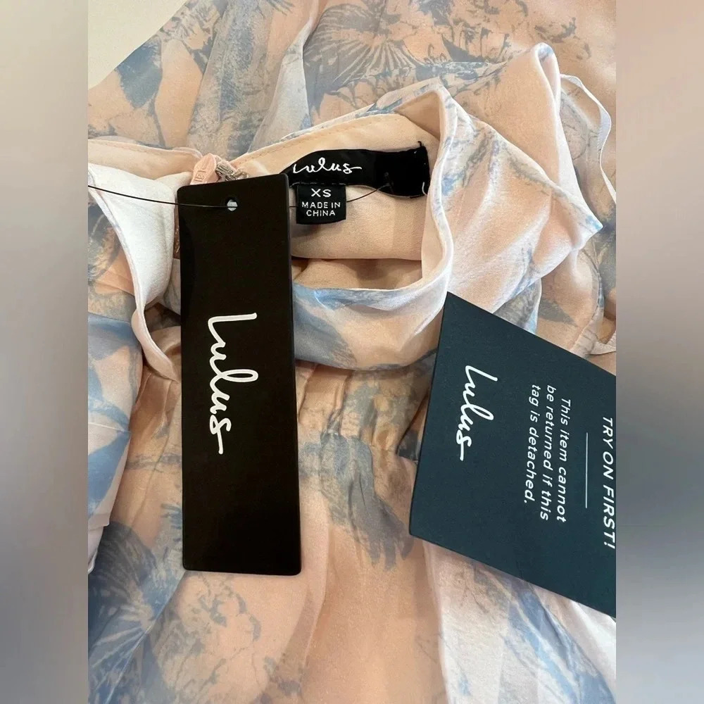 Charm Floral Tie Strap Maxi Dress Blush Blue - Picture 10 of 13